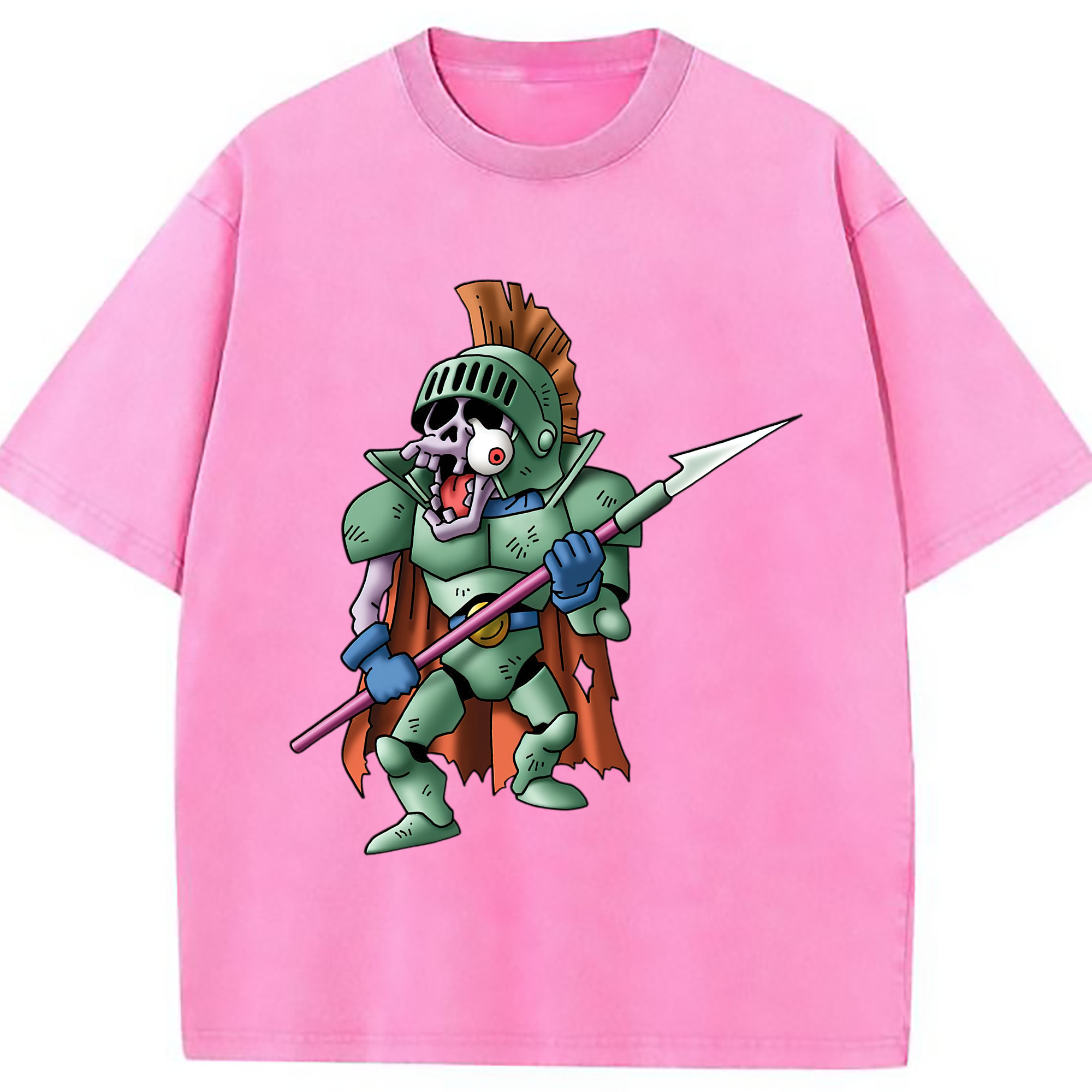 （画像用） ドラゴンクエスト Doragon Kuesuto Dragon Quest 綿100% ヴィンテージ風 半袖Tシャツ（フロントプリント）
